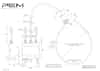RCTi-3ph / RCTrms-3ph Dimensions (BNC Option)